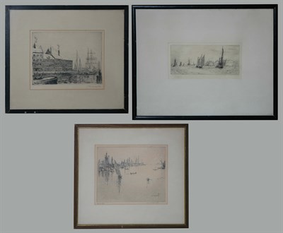 Lot 1137 - Frederick Leo Hunter [DOCK SCENE], etching,...