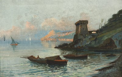 Lot 1010 - Oscar Ricciardi Italian, 1864-1935 Ships Off...