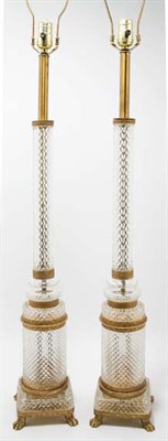 Lot 4260 - Pair of Empire Style Gilt-Metal Mounted Cut...