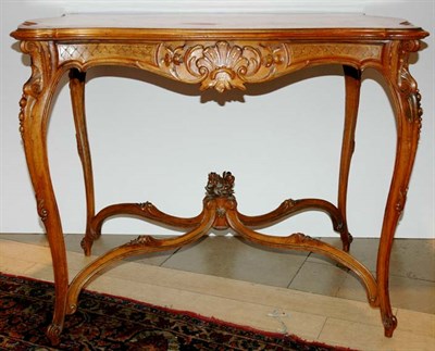 Lot 4584 - Rococo Style Carved Walnut Center Table The...