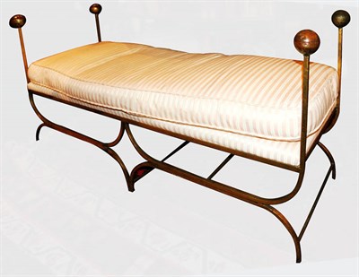 Lot 210 - Neoclassical Style Gilt-Metal Bench Length 60...
