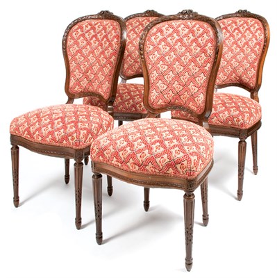 Lot 4548 - Set of Eight Louis XVI Style Mahogany...