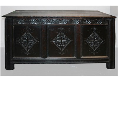 Lot 62 - Charles II Oak Coffer Late 17th/early 18th...