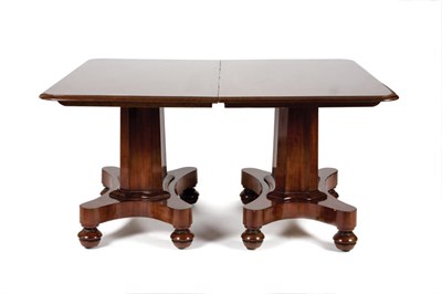 Lot 2172 - Classical Mahogany Double-Pedestal Extension...