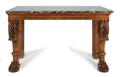 Lot 4505 - Regency Style Carved Oak Console The...