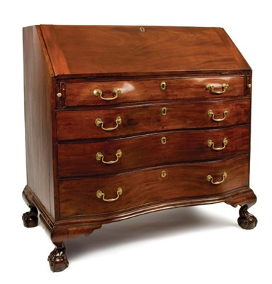 Lot 2302 - Chippendale Mahogany Slant-Front Desk...