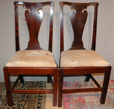 Lot 185 - Set of Four George II Style Maple Side Chairs