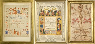 Lot 2283 - Two Ink and Watercolor Gift Drawings 19th/20th...