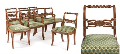 Lot 2314 - Set of Eight Classical Mahogany Dining Chairs...