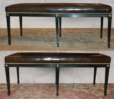 Lot 164 - Pair of Simulated Alligator Upholstered...