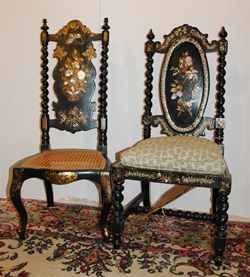 Lot 4440 - Two Victorian Mother-of-Pearl Inlaid Papier...