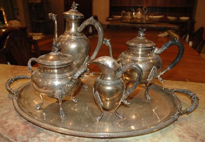 Lot 440A - French Silver Plated Coffee and Tea Service...