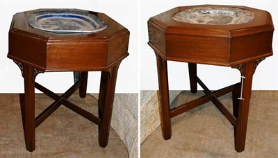 Lot 290 - Two Mahogany Side Tables Each inset with...
