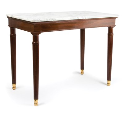 Lot 380 - Continental Neoclassical Mahogany Console Late...