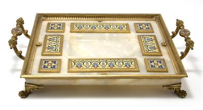 Lot 4531 - French Gilt-Bronze Cloisonne Enamel and White...
