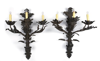 Lot 4581 - Pair of Continental Baroque Style Cast and...