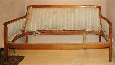 Lot 1157 - Continental Fruitwood Settee Length 6 feet 3...