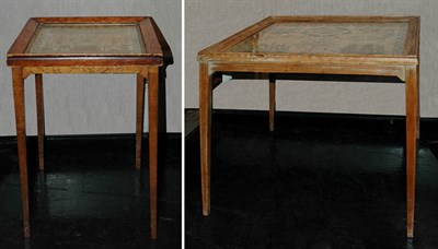 Lot 1162 - Two Victorian Samplers Each inset into a low...