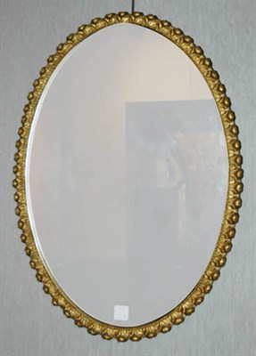 Lot 1166 - Rococo Style Gilt Oval Mirror Height 38 inches,...
