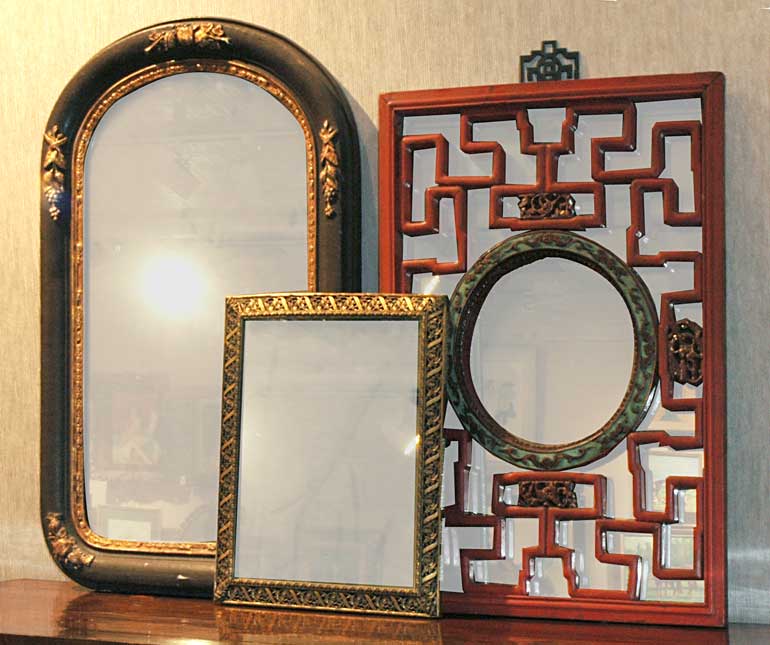 Lot 1172 - Group of Vintage Mirrors Various styles,...