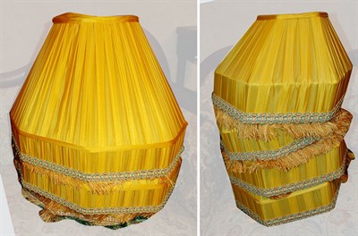 Lot 1179 - Group of Pleated Fabric Lamp Shades...