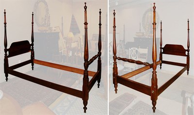 Lot 1181 - Pair of Classical Style Mahogany Twin-Size...