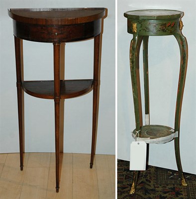 Lot 1182 - George III Style Mahogany Demilune Side Table;...