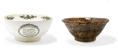 Lot 2106 - English Transfer Printed Creamware Bowl Early...