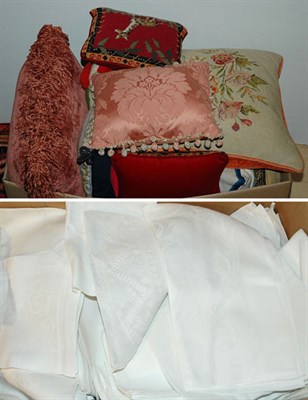 Lot 1216 - Group of Table and Other Linens; Together with...