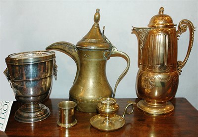 Lot 1220 - Group of Brass and Copper Table Articles...