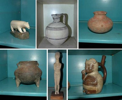 Lot 1258 - Group of Pre-Columbian and Other Style Figures...