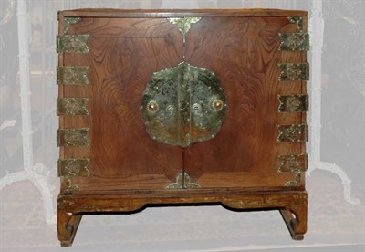 Lot 1263 - Asian Brass Mounted Side Cabinet Height 28 1/4...