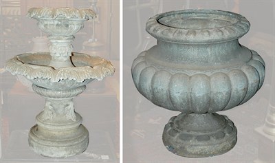 Lot 1270 - Victorian Style Stone Two-Tier Fountain;...