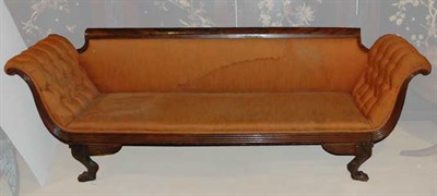 Lot 1277 - Classical Style Mahogany Settee Length 8 feet.