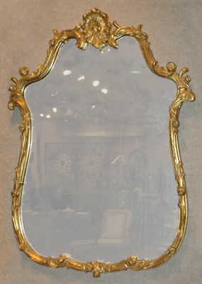 Lot 1295 - Rococo Style Gilt-Wood Cartouche-Form Mirror...