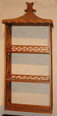 Lot 1306 - George III Style Fruitwood Three-Tier Hanging...