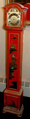 Lot 204 - Chinoiserie Decorated Red Lacquered...