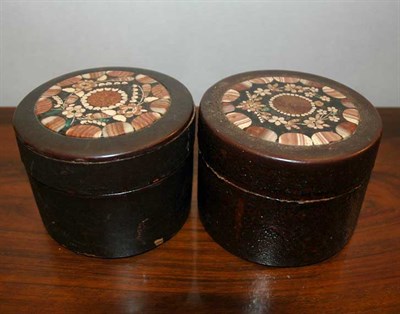 Lot 690 - Two Onyx Mounted Circular Boxes
