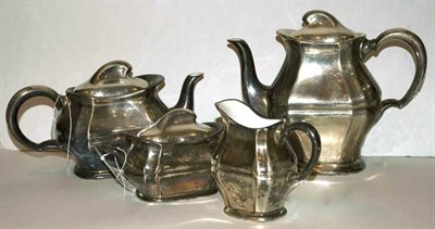 Lot 1335 - Metallic Decorated Porcelain Four-Piece Tea...
