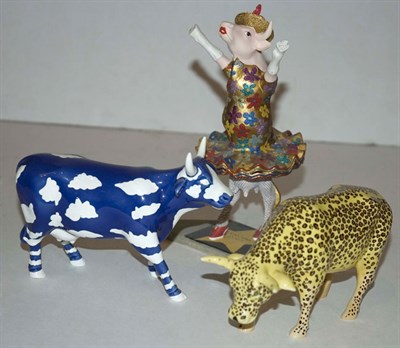 Lot 1344 - Group of Porcelain Cow Parade Cows...