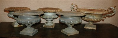 Lot 1367 - Group of Five Neoclassical Style Cast Iron...