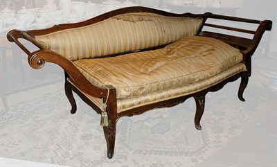 Lot 1381 - Victorian Style Walnut Settee Length 7 feet.