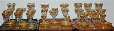 Lot 1386 - Gilt Decorated Colorless Glass Table Service...