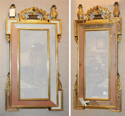 Lot 1389 - Pair of Neoclassical Style Gilt-Wood Mirrors...