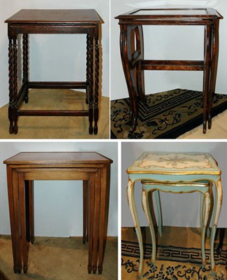 Lot 1393 - Group of Nests of Tables Comprising three...