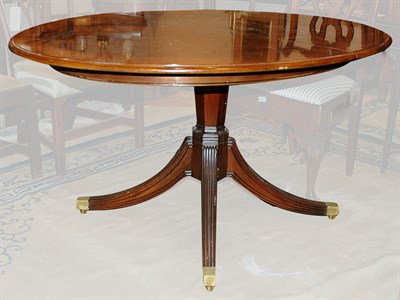 Lot 1398 - Regency Style Banded Mahogany Pedestal Dining...