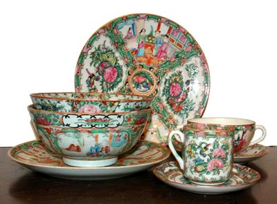 Lot 1399 - Chinese Rose Medallion Porcelain Partial Table...