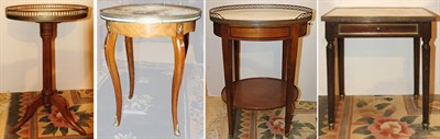 Lot 1404 - Group of Three Louis XVI Style Marble Top...