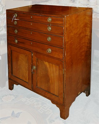 Lot 1412 - George III Style Mahogany Four-Drawer Side...