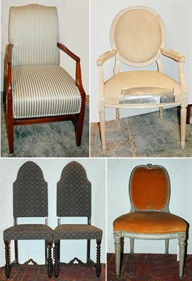 Lot 1418 - Miscellaneous Group of Upholstered Chairs...